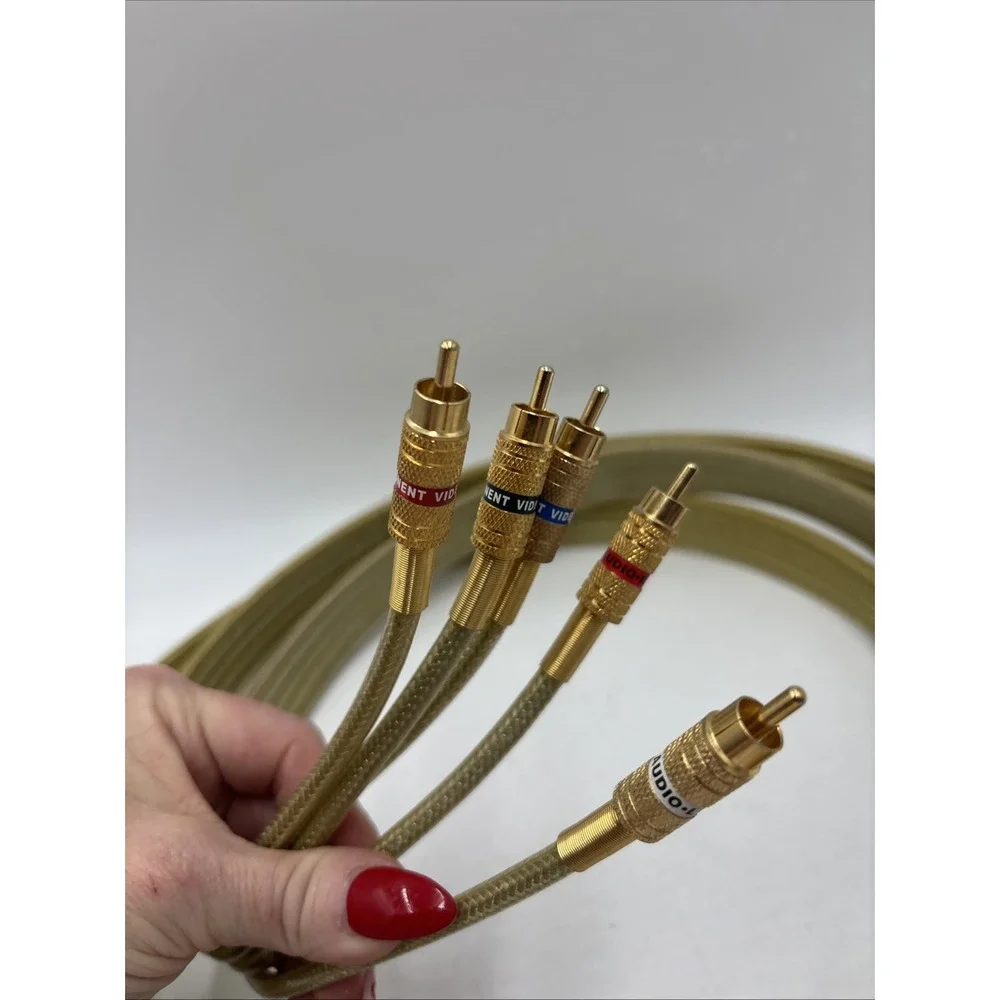 RCA (5) Connector  6 Foot Digital High Performance  Audio Video Cable 24k Plated